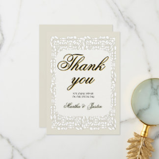 Personnalisé élégant moderne merci panier dentelle