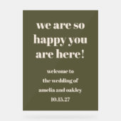 Personnalisé Elegant Olive Green Earth Mariage Bie (Recto)