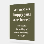 Personnalisé Elegant Olive Green Earth Mariage Bie (Angle)