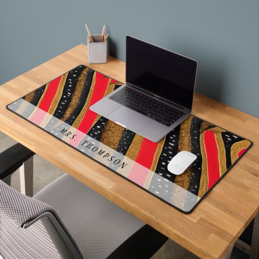 Personnalisé Elegant Rouge et Noir (Bureau 2)