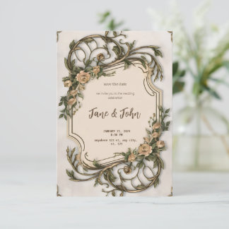 [Personnalisé] Élégante invitation de mariage vint