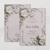 [Personnalisé] Élégante invitation de mariage vint (Devant / Derrière)