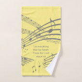 Personnalisé ÉLOIGNER LE SEIGNEUR Notes de musique (Serviette à main)