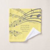 Personnalisé ÉLOIGNER LE SEIGNEUR Notes de musique (Gant de toilette)