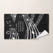 Personnalisé ÉLOIGNER LE SEIGNEUR Notes musicales  (Serviette à main)