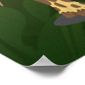 Personnalisé Enfants Nom bébé JungleZoo Poster d'a (Coin)