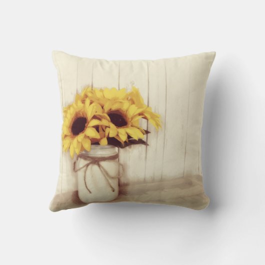 Personnalisé épousant le coussin de pot de maçon (Verso)