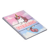 Personnalisé Everleigh Unicorn Girlie Carnet (Côté Droit)