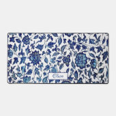 Personnalisé Exotic Chic Bleu & Blanc Floral (Recto)