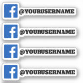 Personnalisé Facebook Social Media Name Sticker (Devant)