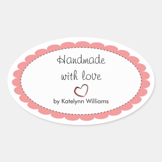 Personnalisé Fait À La Main Avec Sticker D'Amour (Devant)