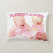 Personnalisé Famille Photo Accent Coussin (Dos)