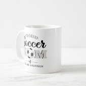 Personnalisé Fier Soccer Maman Coffee Mug (Devant gauche)