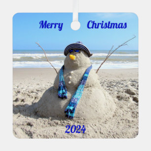 Personnalisé Florida Snowman - Ornement métallique