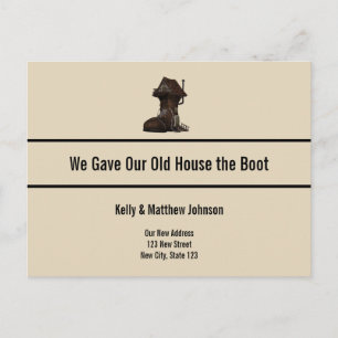 Personnalisé Funny Boot House Moving Faire-part