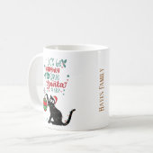 Personnalisé Funny Cat Mischief Christmas Mug (Devant gauche)