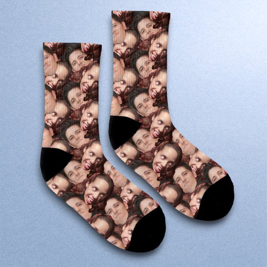 Personnalisé Funny Deux (2) faces Photo Face Socks