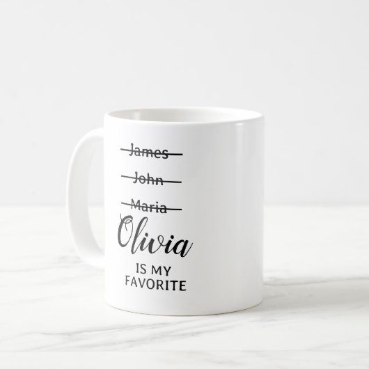Personnalisé Funny Favori Mug enfant, drôle cadeau (Devant gauche)