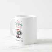 Personnalisé Funny Freaking Cat Christmas Mug (Devant gauche)