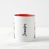 Personnalisé Funny Kitty Chat de Noël Mug (Centre)