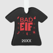 Personnalisé Funny Mauvais Elfe Noël (dos)