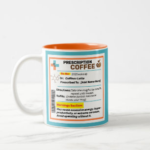 Personnalisé Funny Prescription Café Mug