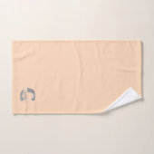 Personnalisé G Monogramme initial d'argent Votre n (Serviette à main)