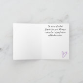 Personnalisé, Gardez Calme Lavender Purple Carte d (Intérieur)