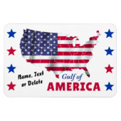 Personnalisé, GOLFE d'AMÉRIQUE, Magnet patriotique (Horizontal)