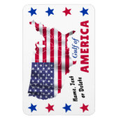 Personnalisé, GOLFE d'AMÉRIQUE, Magnet patriotique (Vertical)