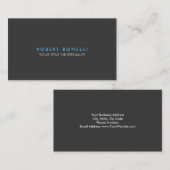 Personnalisé gris bleu Carte de visite standard te (Devant / Derrière)