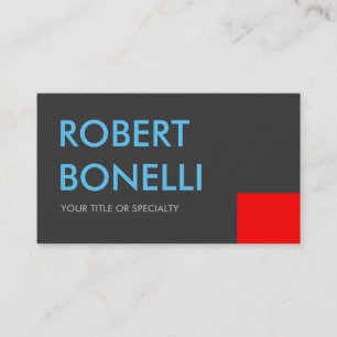 Personnalisé gris rouge bleu Carte de visite stand