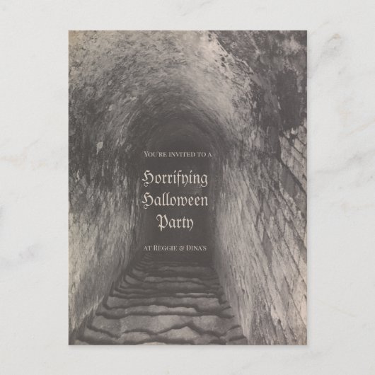 Personnalisé Halloween invitation photo vintage (Devant)