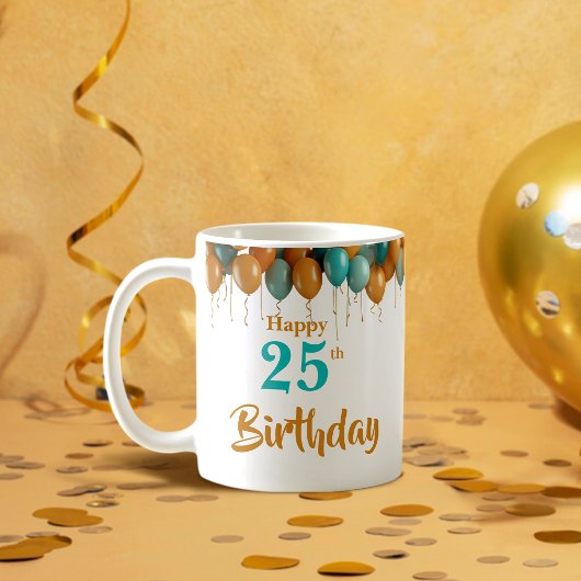 Personnalisé Happy 25th Birthday Coffee Mug