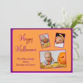 Personnalisé Happy Halloween Cartes Ajouter Photo (Debout devant)