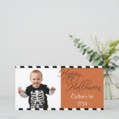 Personnalisé Happy Halloween Salutations Carte pho (Debout devant)