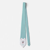 Personnalisé Happy japonais Spitz Dog Cravate robe (Devant)