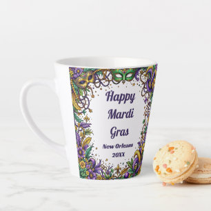 Personnalisé Happy Mardi Gras Coffee Mug