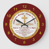 Personnalisé, Horloge avec Verset Bible, Changer d (Recto)