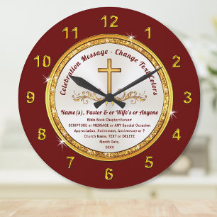 Personnalisé, Horloge avec Verset Bible, Changer d
