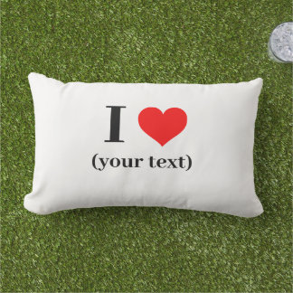 PERSONNALISÉ! I Heart Lumbar Coussin 13" x 21" Ext