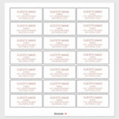 Personnalisé Invités Étiquette de adresse Terracot (Feuille)