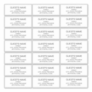 Personnalisé Invités Étiquettes de adresse Noir Et