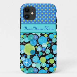 Personnalisé iPhone 5/5s Coque : Quirky Moons, Poi
