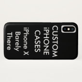 Personnalisé iPhone X à peine Coque (Dos (Horizontal))