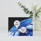 Personnalisé J'Ai Déplacé Carte Postale (Debout devant)