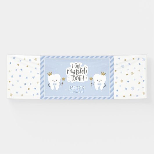 Personnalisé j'ai reçu ma première bannière dent (Horizontal)