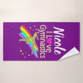 PERSONNALISÉ J'AIME GYMNASTICS DESIGN (Serviette de bain)