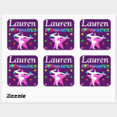 PERSONNALISÉ J'AIME GYMNASTICS PURPLE STICKER (Feuille)