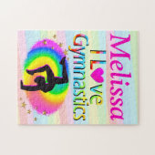 PERSONNALISÉ J'AIME GYMNASTICS PUZZLE (Horizontal)